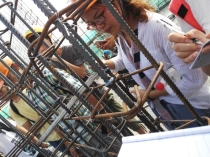 参观秣陵新市镇安置房项目工地剪力墙施工 参观秣陵新市镇安置房项目工地剪力墙施工